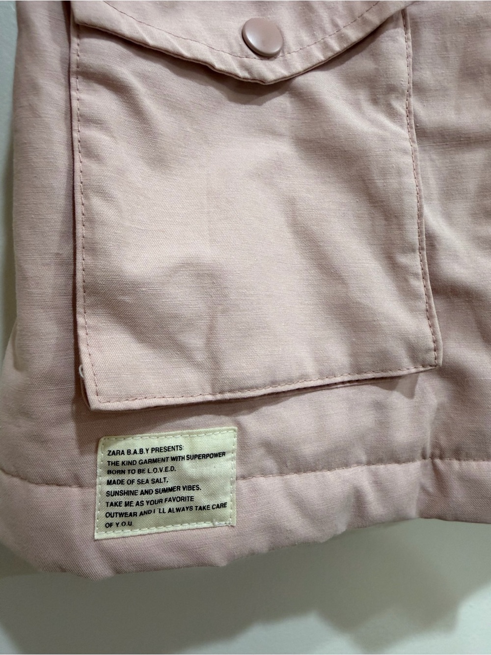 Zara Kids Pink Hooded Jacket with 'Sleep Eat' Snoopy Graphic - Picture 3 of 7